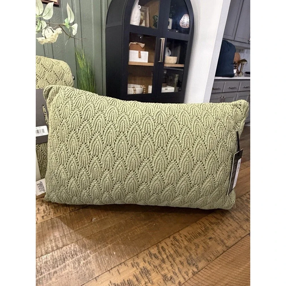 Jeremiah Brent Home 3pc Full/Queen Textured Stripe Cotton Comforter Set Green